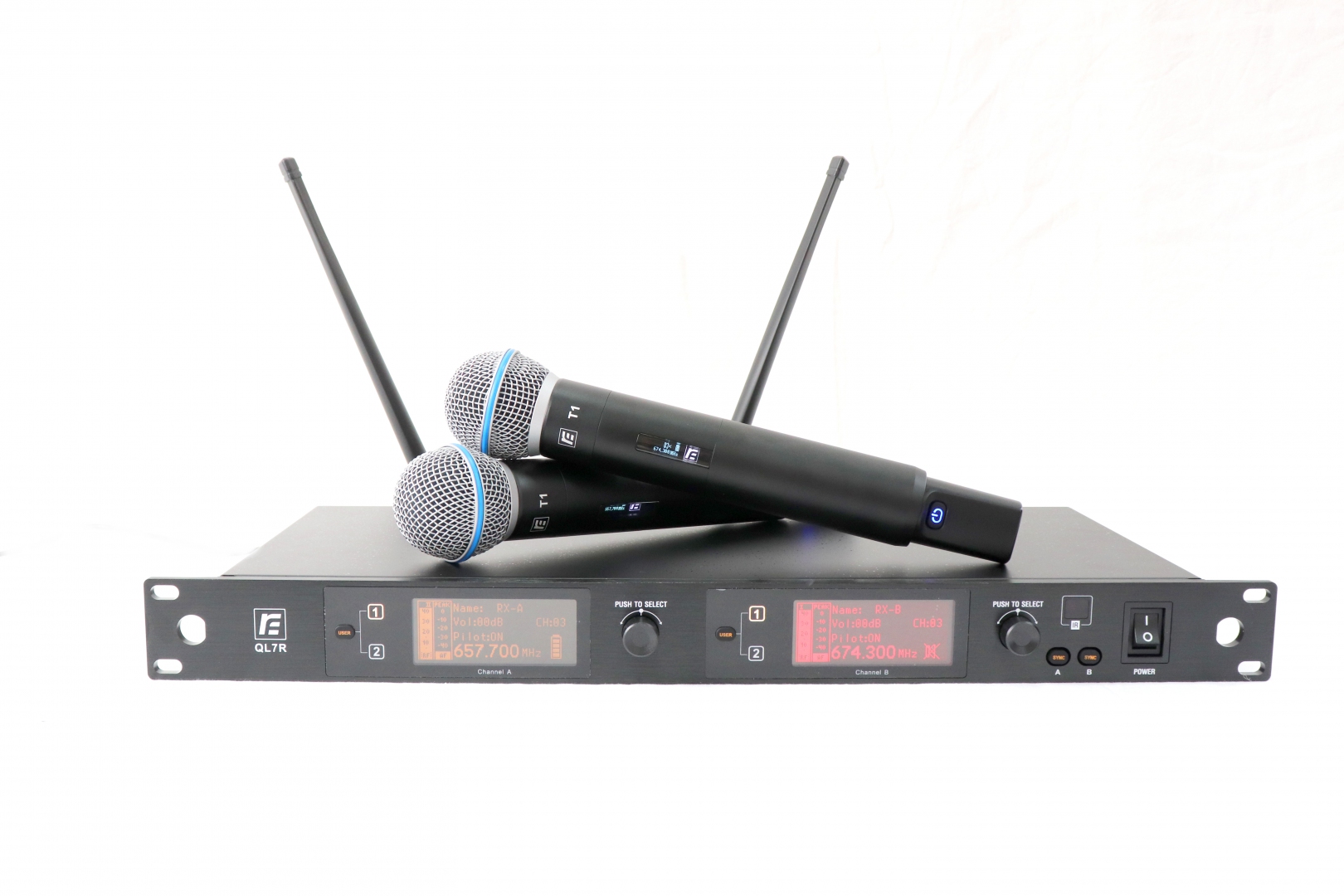 RFIntell QL7R/T1-A 651,800-683,400 МГц 2-канальная радиосистема с 2-мя ручными микрофонами в Стерлитамаке