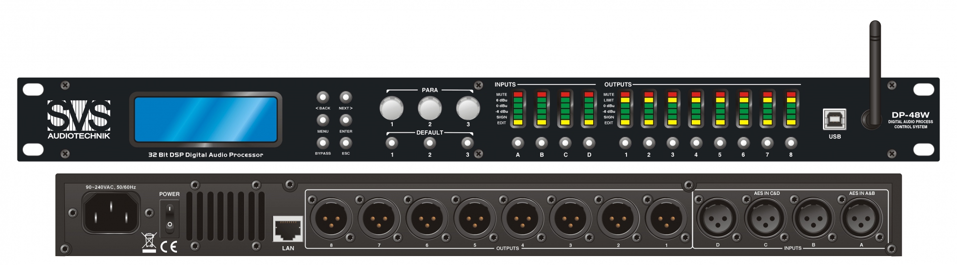 SVS Audiotechnik DP-48W Цифровой процессор: 4 входа 8 выходов в Стерлитамаке