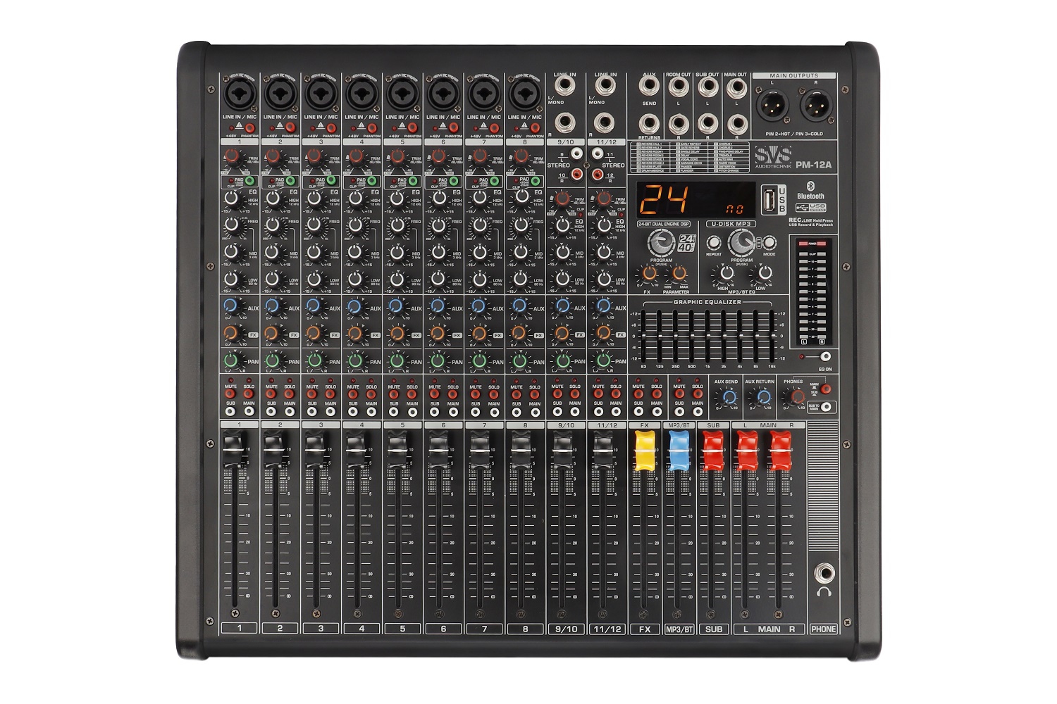 SVS Audiotechnik mixers PM-12A Активный аналоговый микшерный пульт, 12-канальный в Стерлитамаке